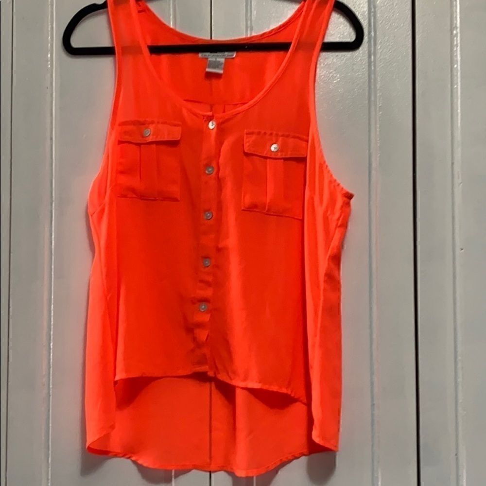 California Grown orange blouse size large
